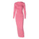 Hollow Out Long Sleeve Sexy Maxi Dress For Women Gown Autumn Winter New Metal Buckle Ruched Slit Long Dress Elegant main image 1