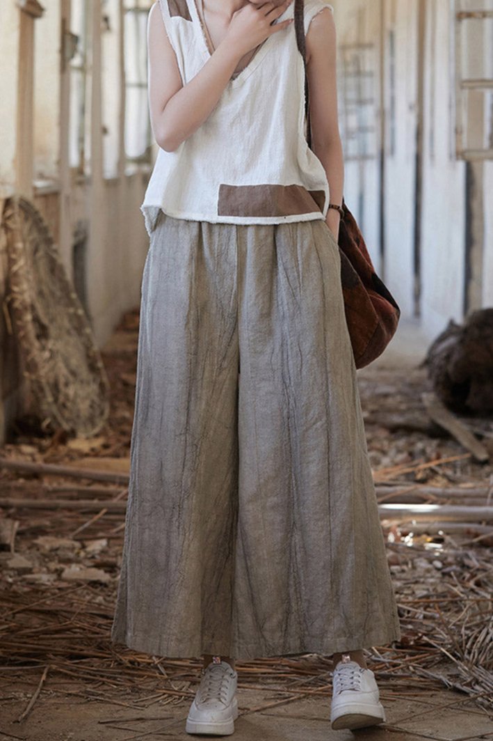 Ruby Cotton Linen Baggy Cargo Pants