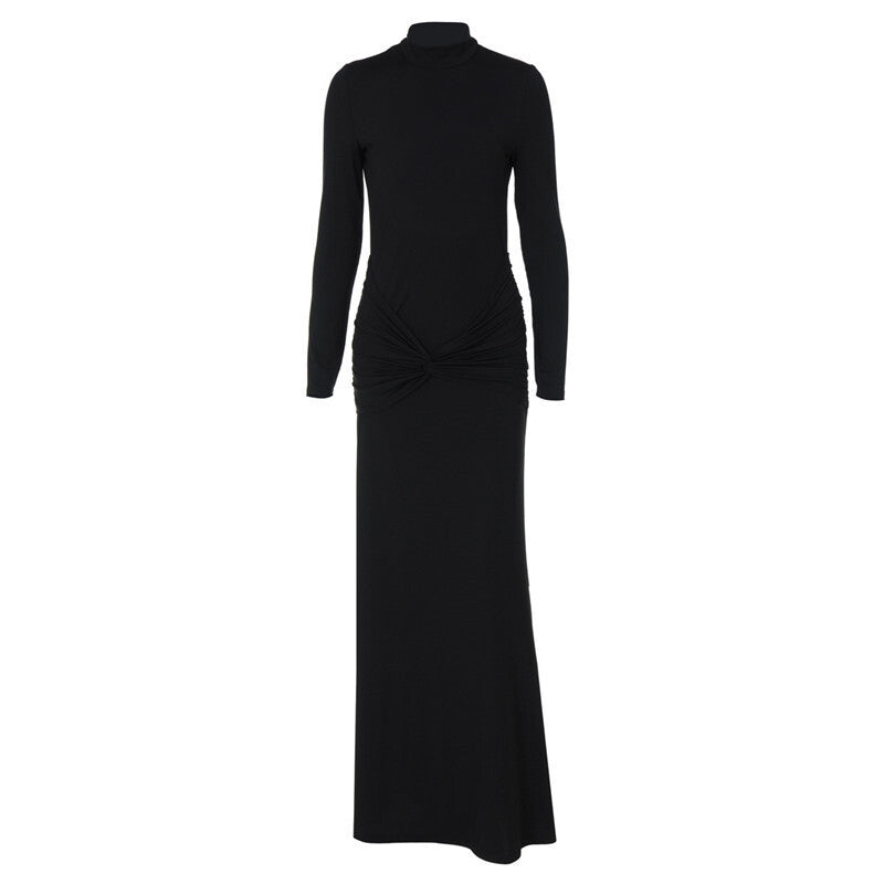 Sheila Turtleneck Long Sleeve Sexy Maxi Dress