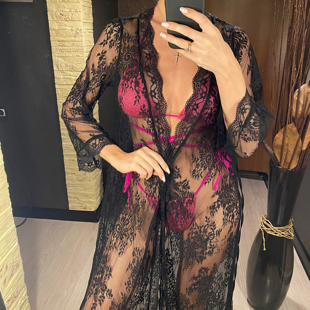 Marion Lace Embroidery Long Dress