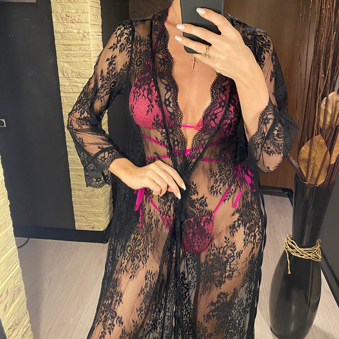 Marion Lace Embroidery Long Dress