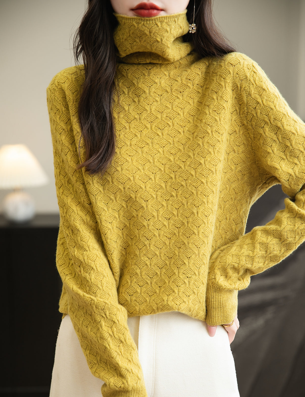 Phyllis Turtleneck Woman Knit Sweater