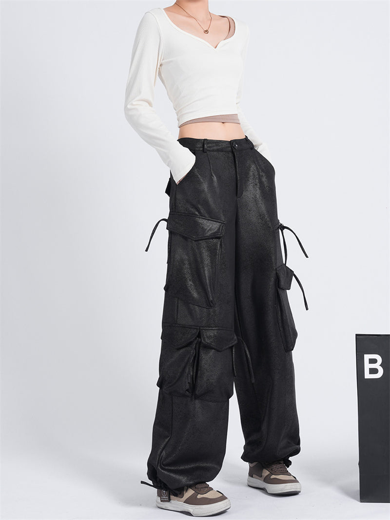 Stella Black Gothic Baggy Cargo Pants