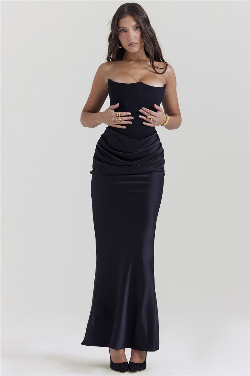 Ellen Strapless Bodycon Sexy Maxi Dress