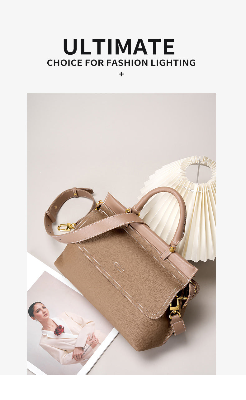 Сlara Leather Work Tote Handbag