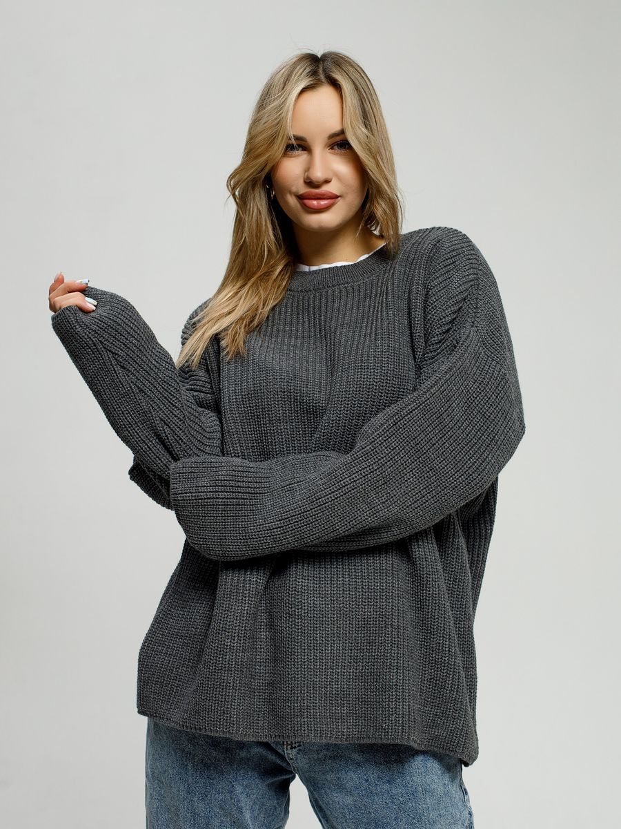 Patricia Woman Solid Color Round Neck Sweater