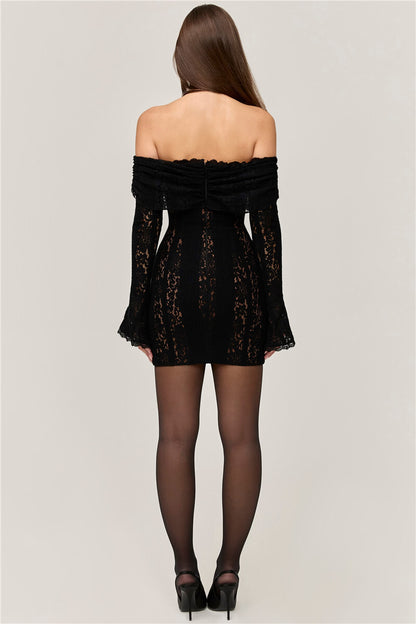 Regina Lace Off-shoulder Sexy Maxi Dress