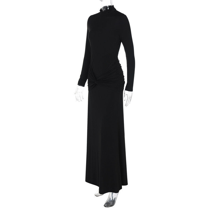 Sheila Turtleneck Long Sleeve Sexy Maxi Dress