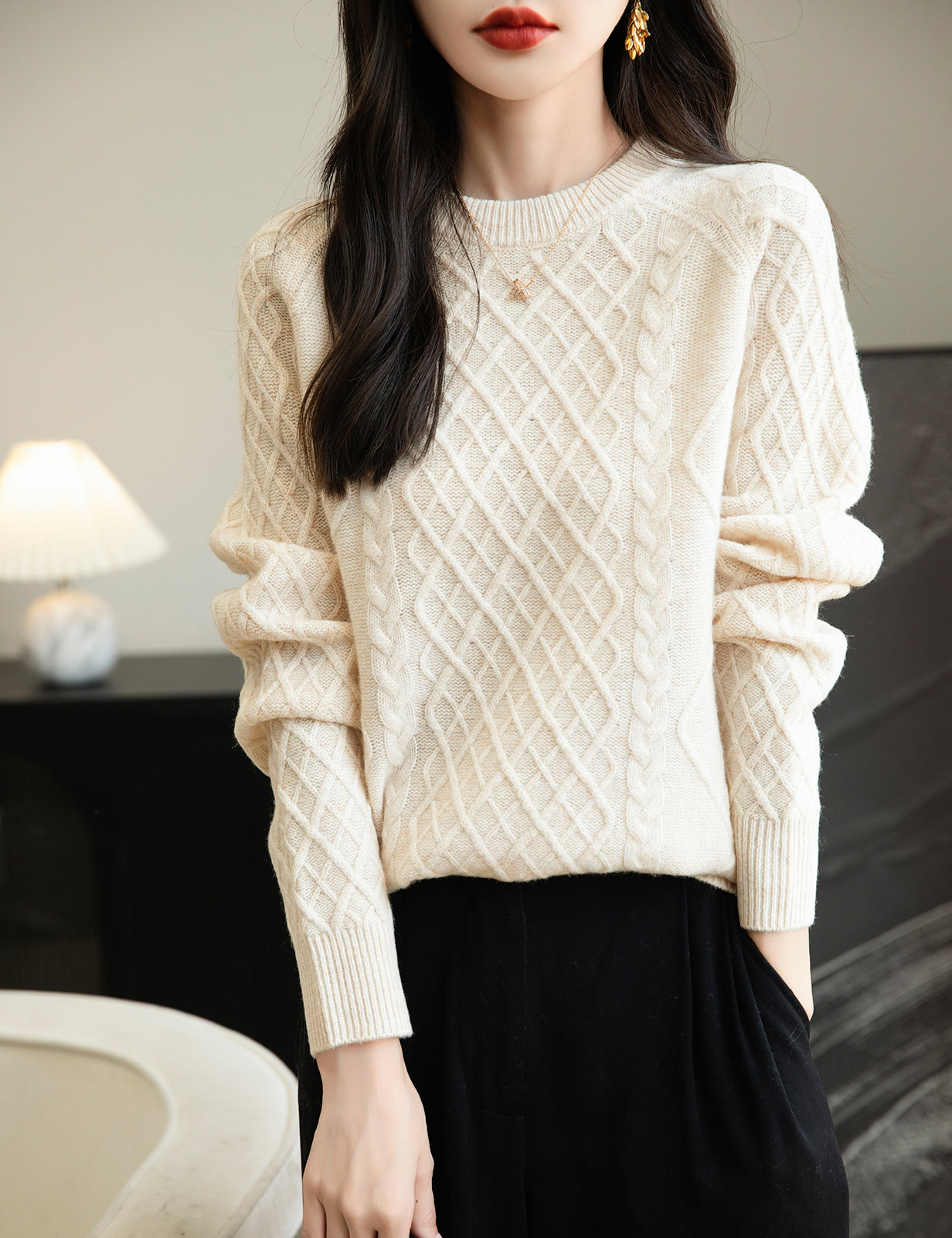 Lauren Woman Crew Neck Soft Long Sleeve Sweater