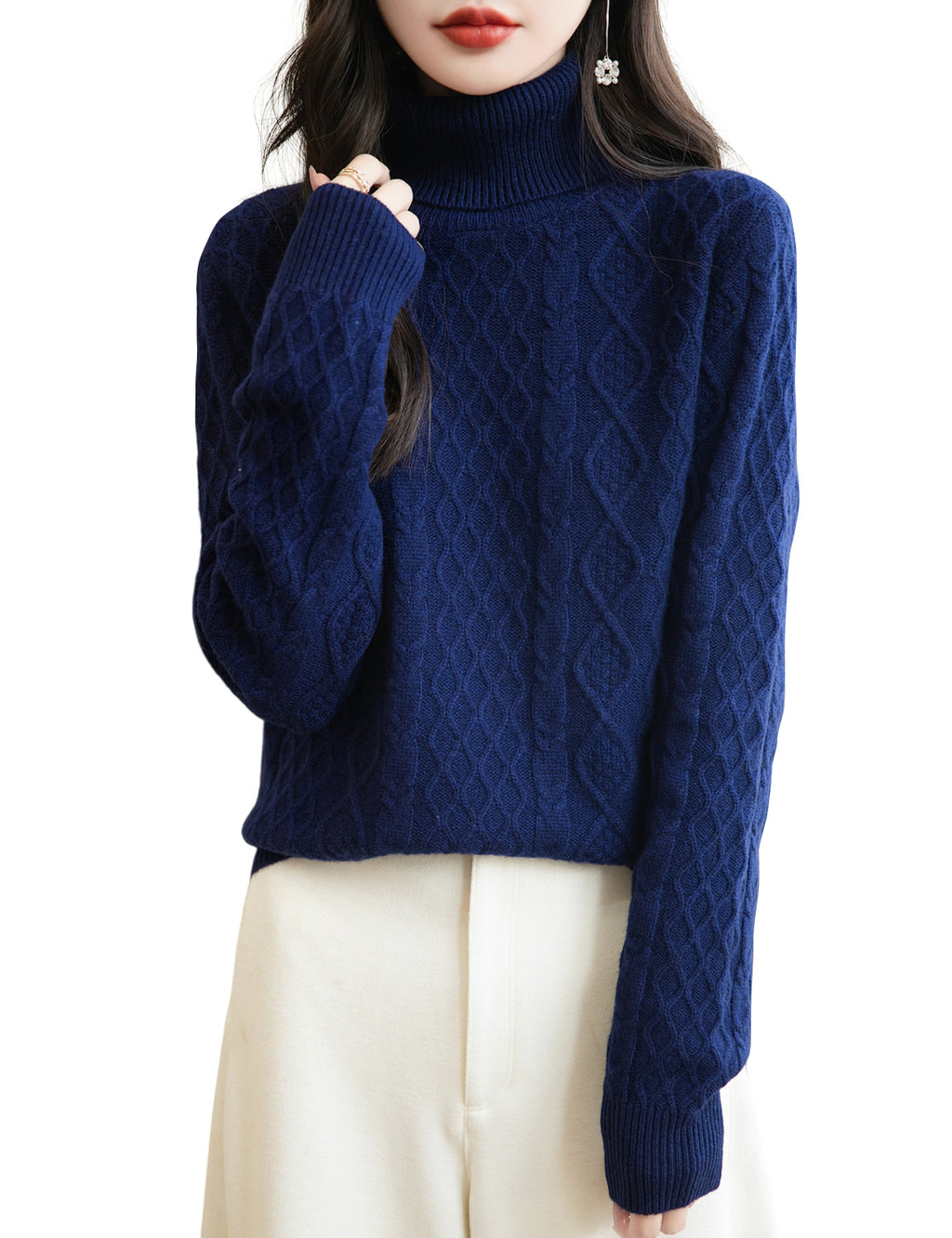 Pat Woman Wool Turtleneck Sweater