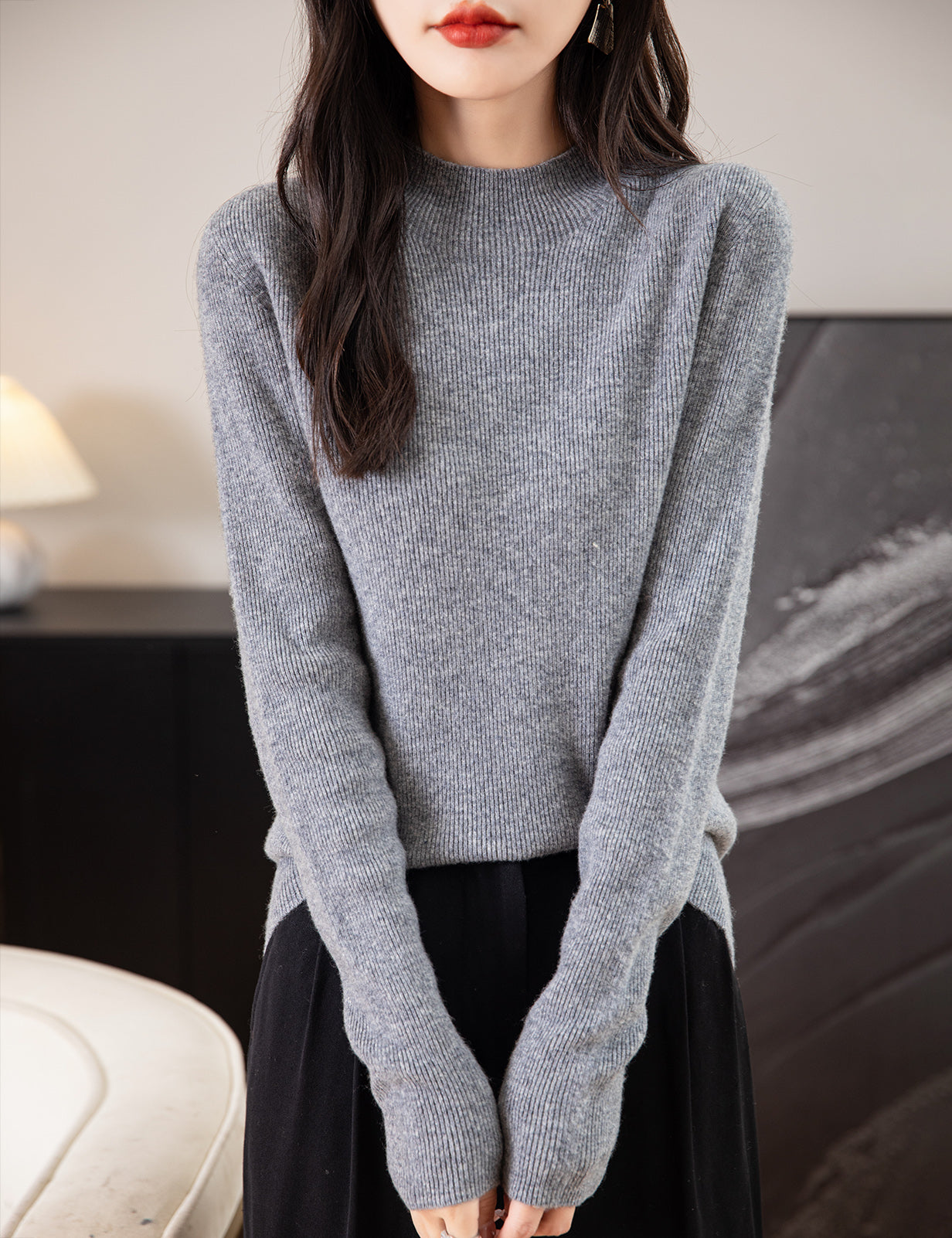 Ruby Woman Long Sleeve Knitted Sweater