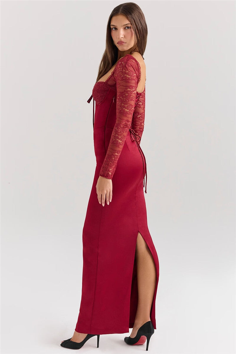 Ella Backless Long Sleeve Sexy Maxi Dress