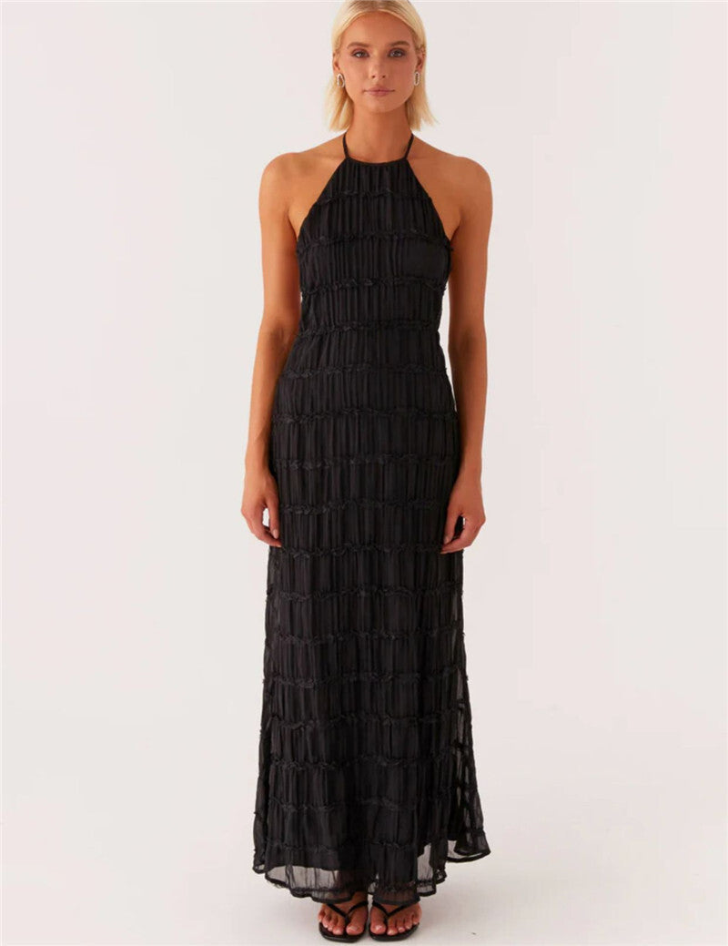 Ilona Halter Backless Sexy Maxi Dress