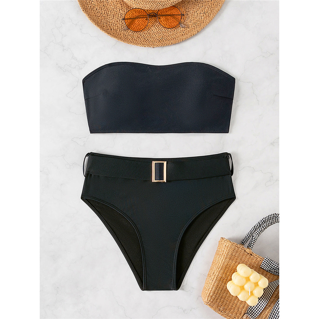 Rachel Bandeau With Belt High Waist Bikini