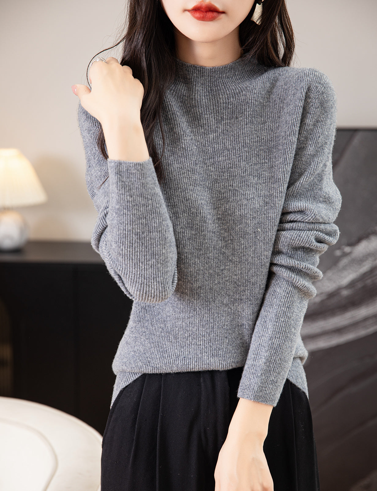 Ruby Woman Long Sleeve Knitted Sweater