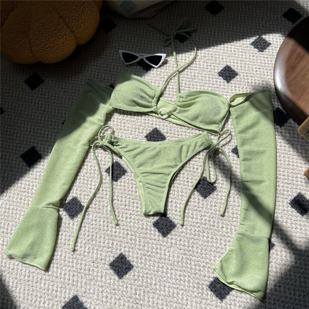 Nikki Glitter Sparkling With Oversleeves Bikini