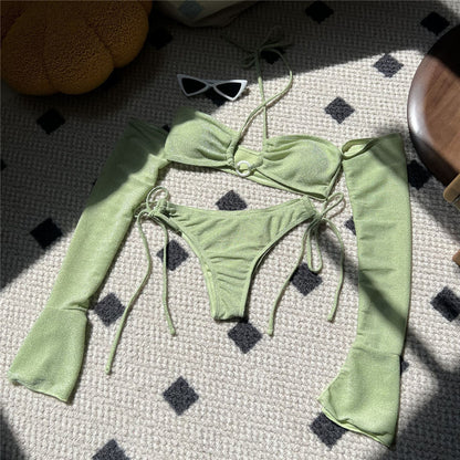 Nikki Glitter Sparkling With Oversleeves Bikini