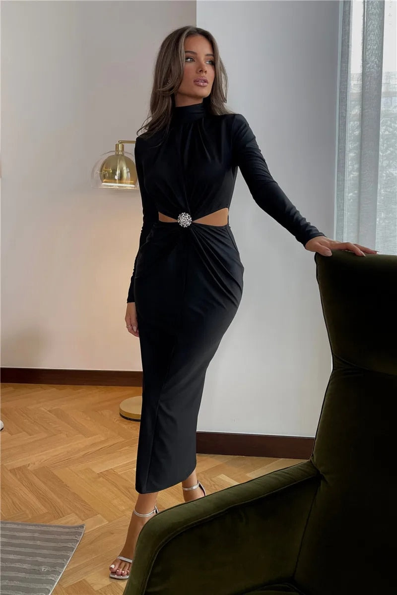 Joan Hollow Out Sexy Maxi Dress