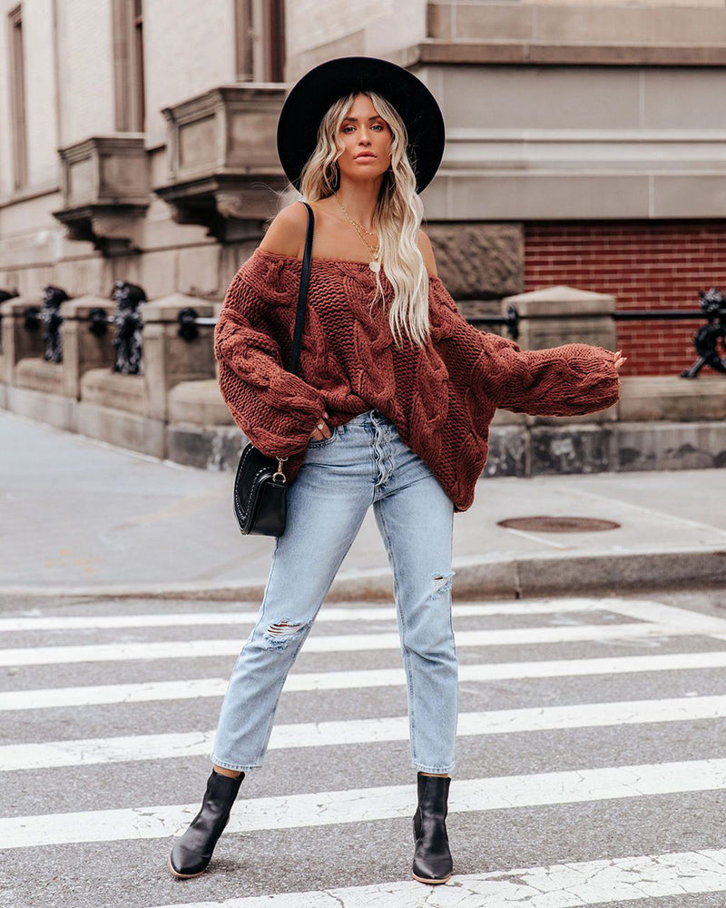 Grace Oversize Twist Bohemian Women Sweater