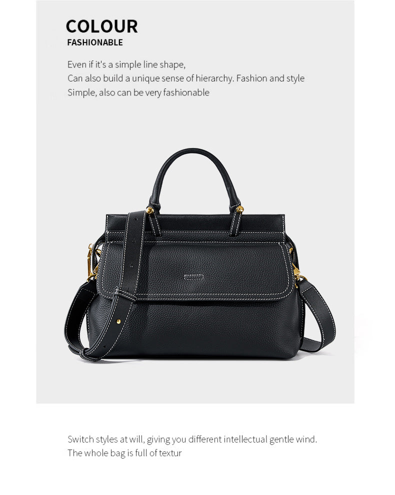 Сlara Leather Work Tote Handbag