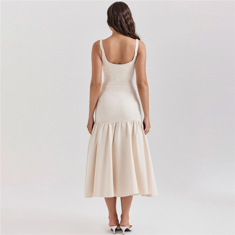 Carmen Backless Maxi Fishtail Dress