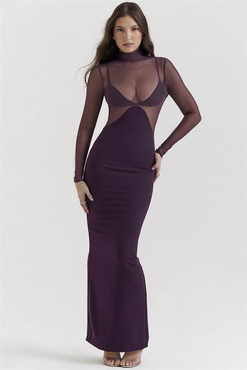 Jane Purple Backless Sexy Maxi Dress
