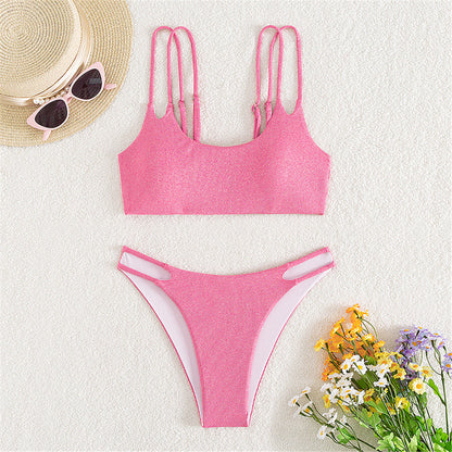 Claire Ribbed High Leg Cut Bikini