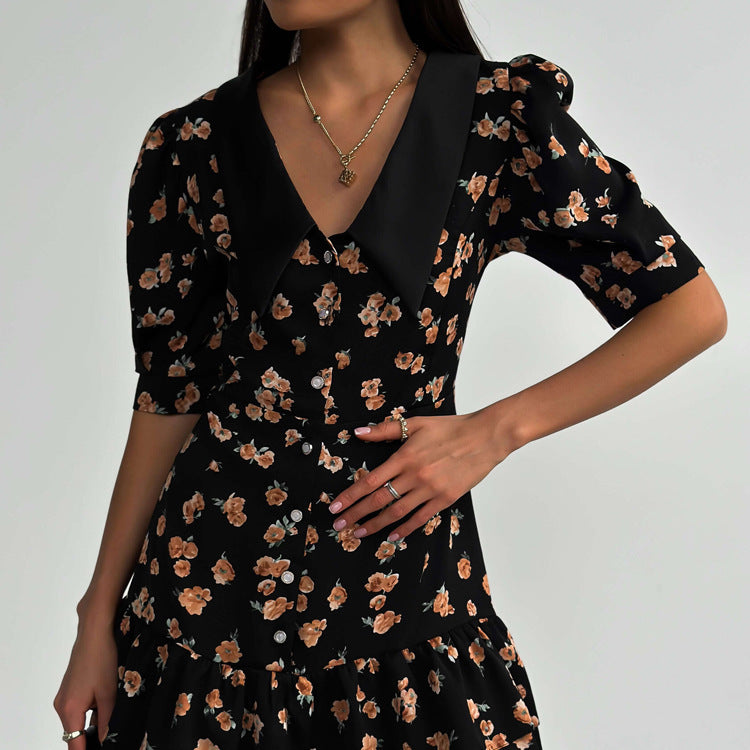 Yvonne Short Sleeve Floral Mini Dress