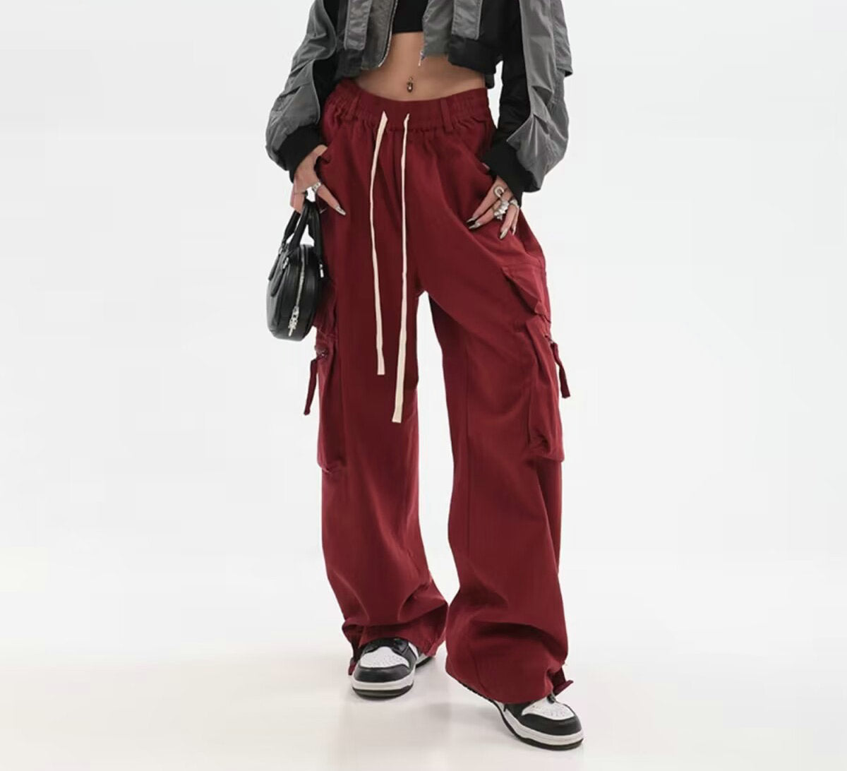 Leah Casual Wide Leg Cargo Pants