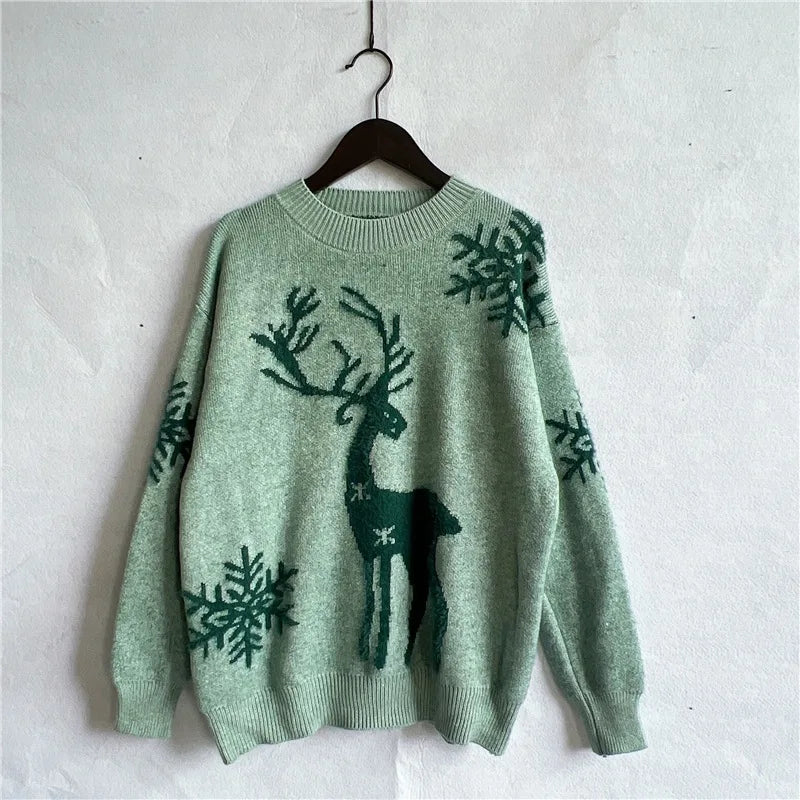 Melanie Christmas O-neck Knitted Women Sweater