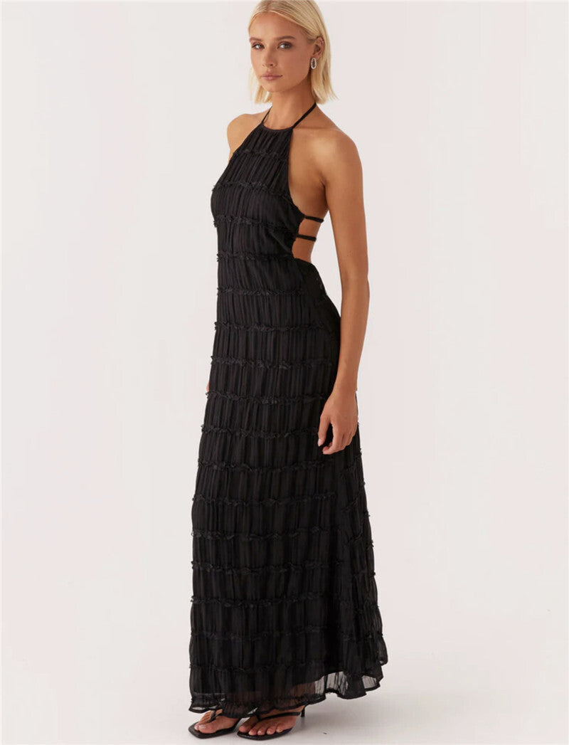 Ilona Halter Backless Sexy Maxi Dress