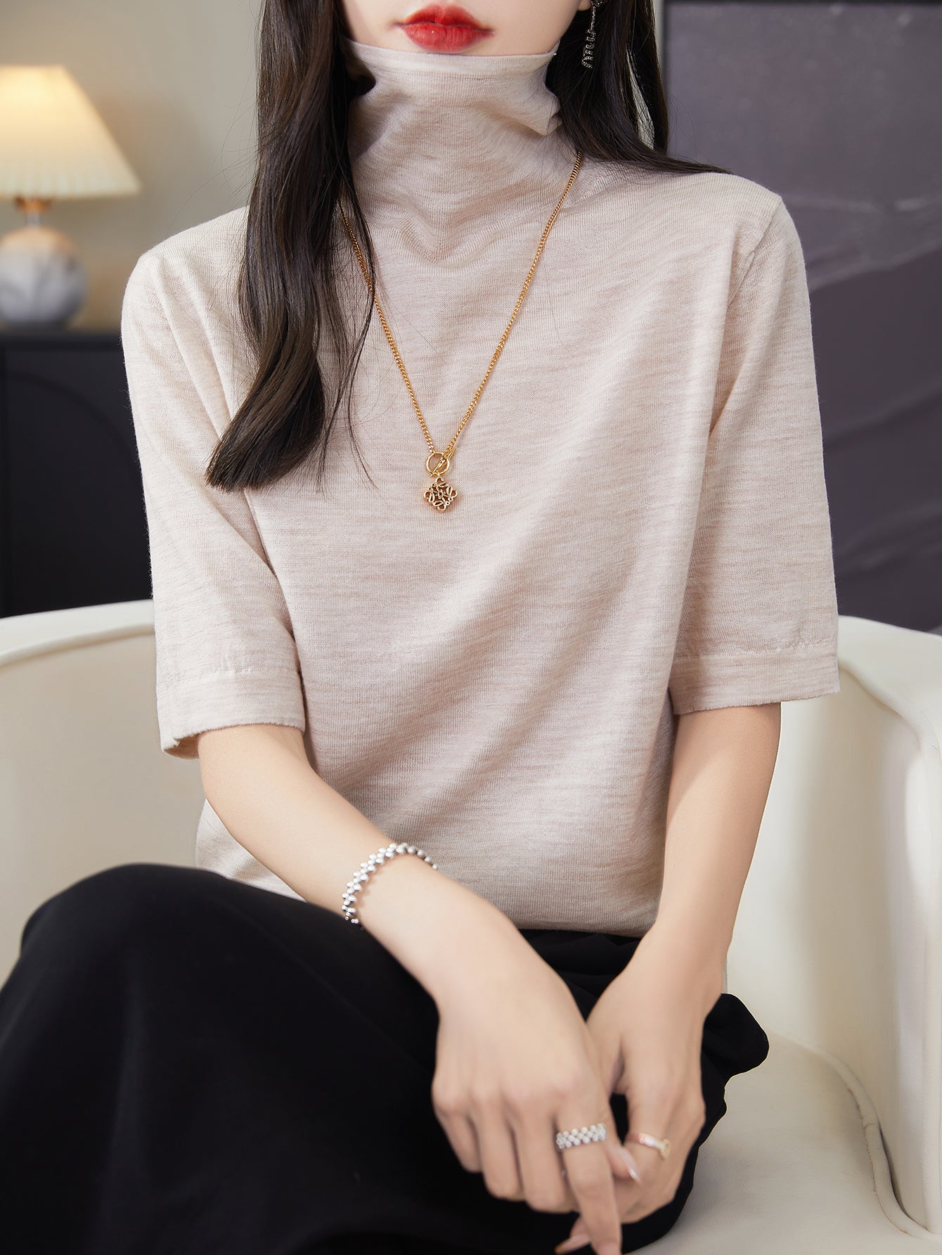 Lydia Woman Turtleneck T-Shirt