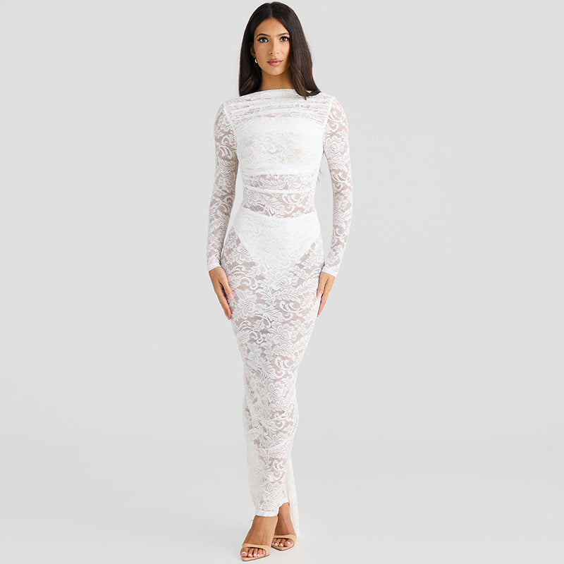 Stella Lace Backless Sexy Maxi Dress