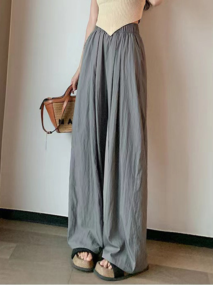 Patty Streetwear Wrinkle Women Wide Leg Pants