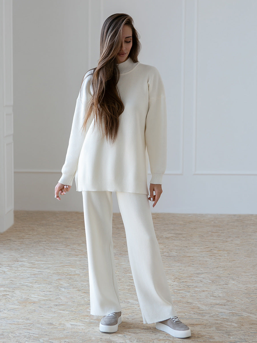 Jasmine Half Turtleneck Sweater & Wide Leg Pants
