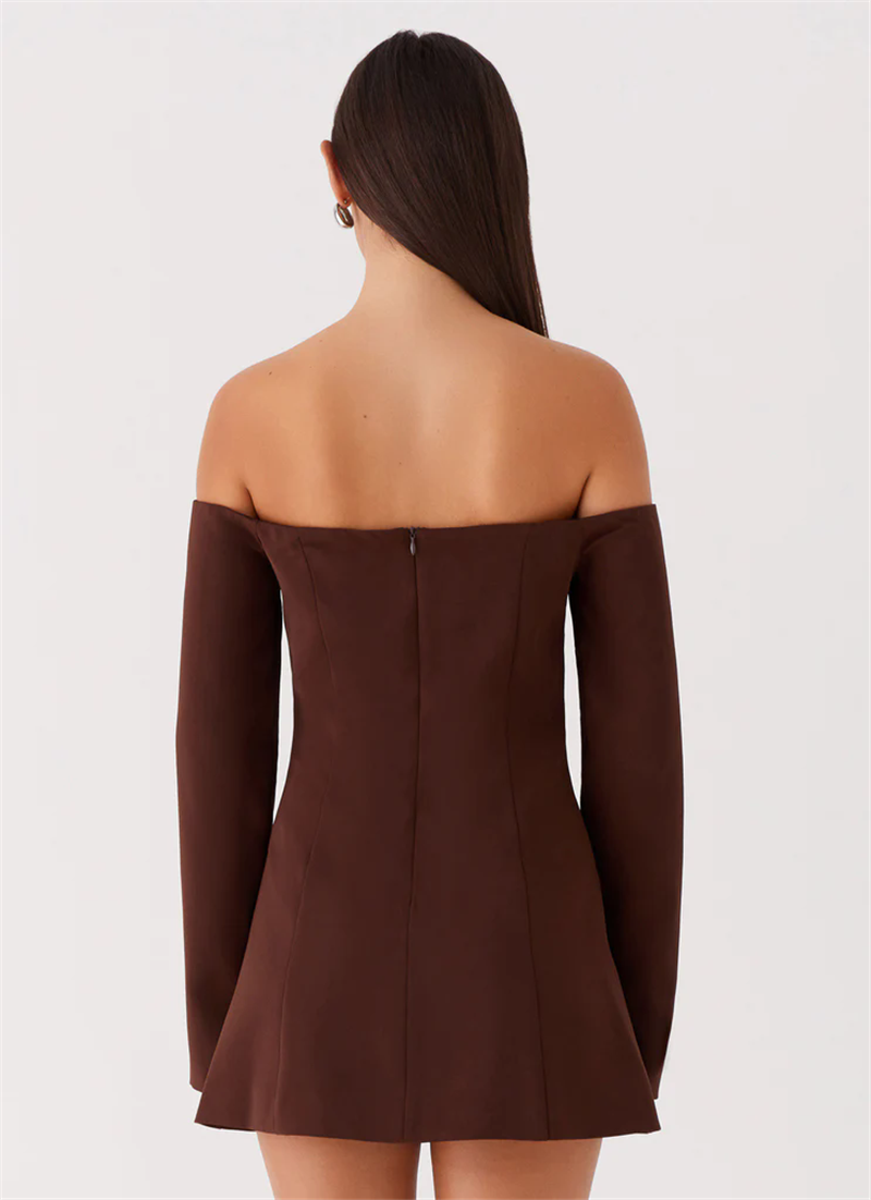 Evelyn Strapless Long Sleeve Sexy Mini Blazer Dress