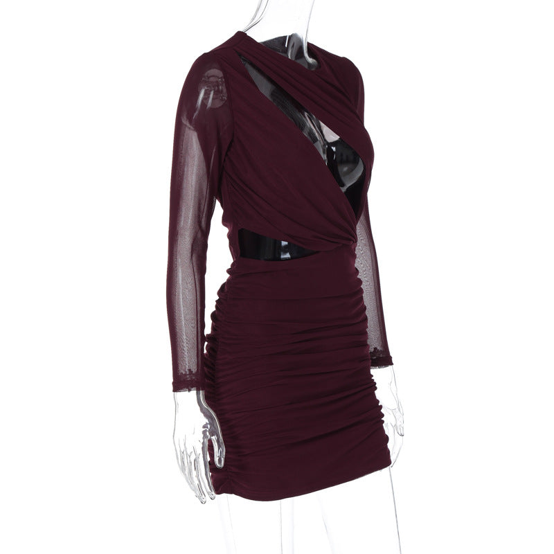 Adrianne Hollow Out Sexy Mini Dress