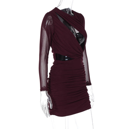 Adrianne Hollow Out Sexy Mini Dress