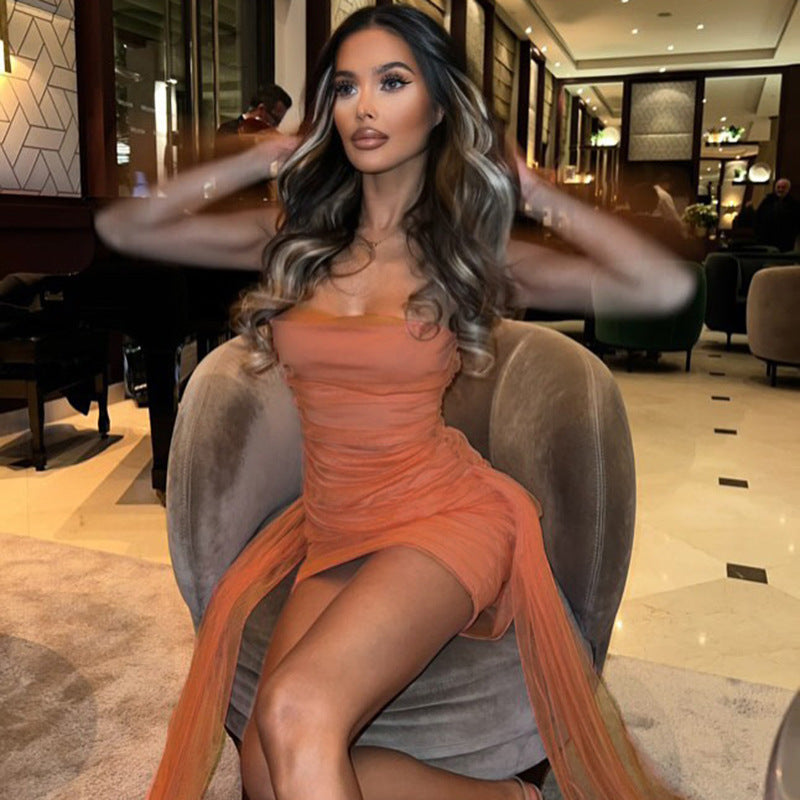 Sally Off-shoulder Draped Ruched Sexy Mini Dress