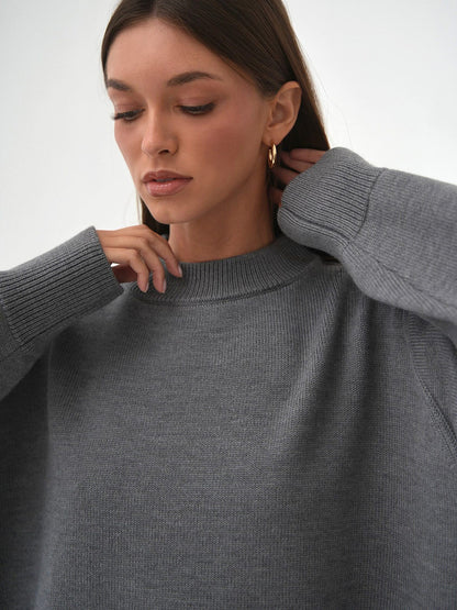 Tina O Neck Oversized Casual Women Sweater