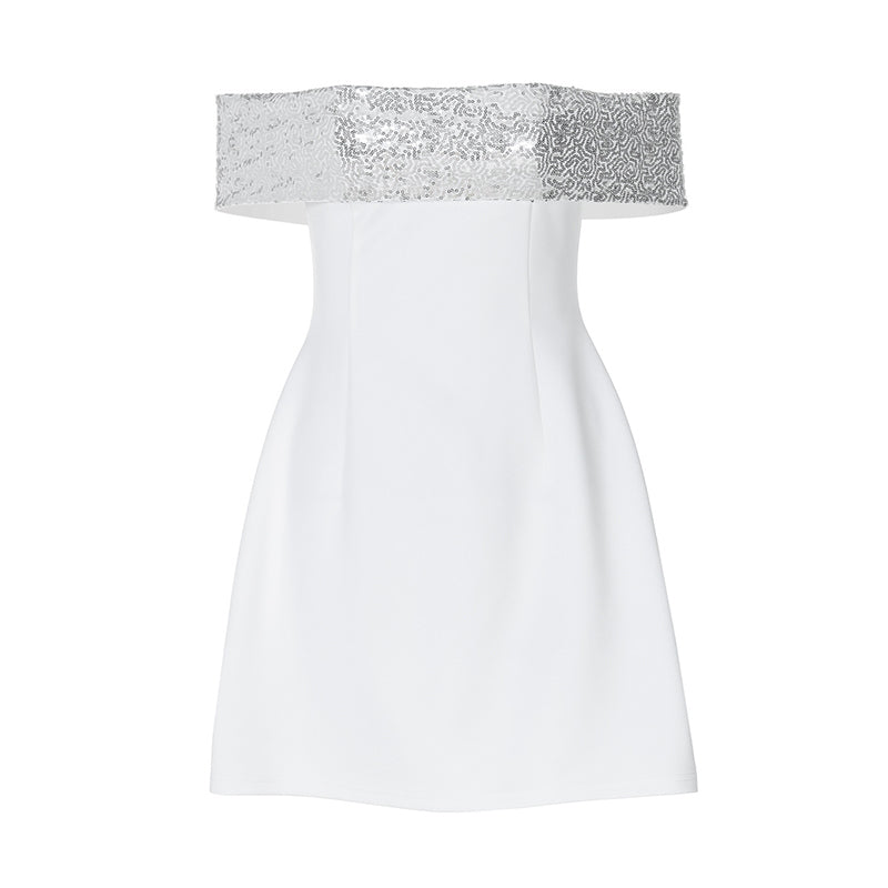 Jessie Off-shoulder Sequins Strapless Sexy Mini Dress