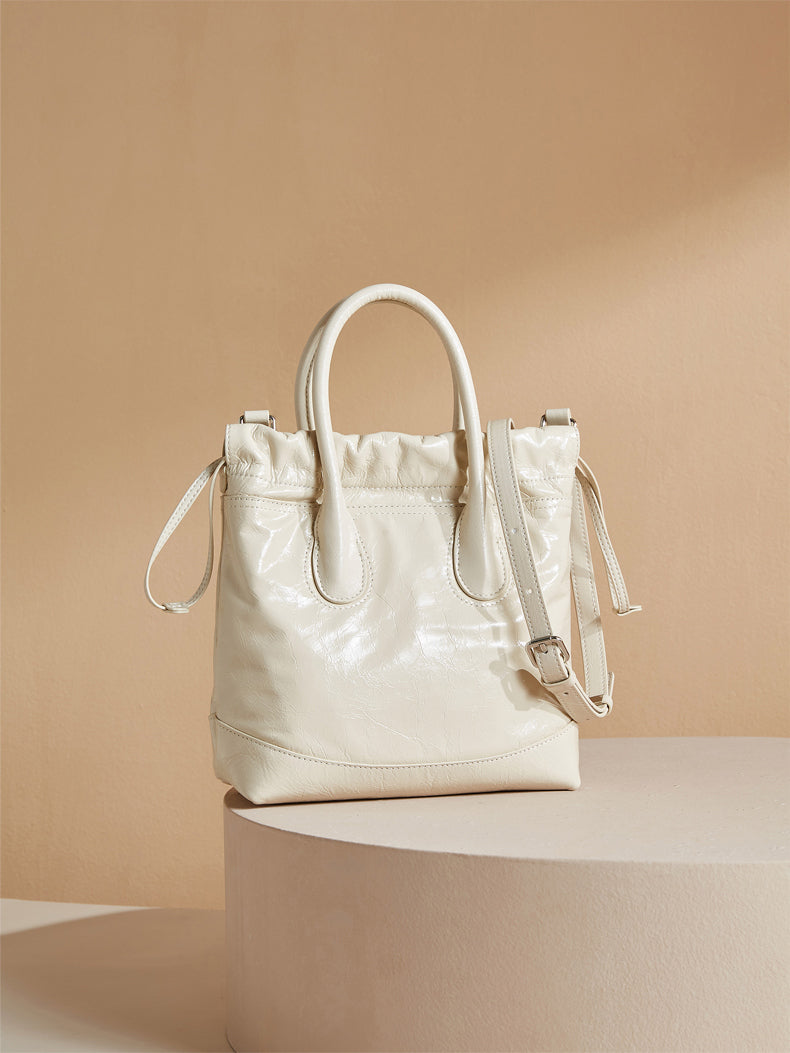 Margaret Genuine Leather Hobo Small Tote Handbag