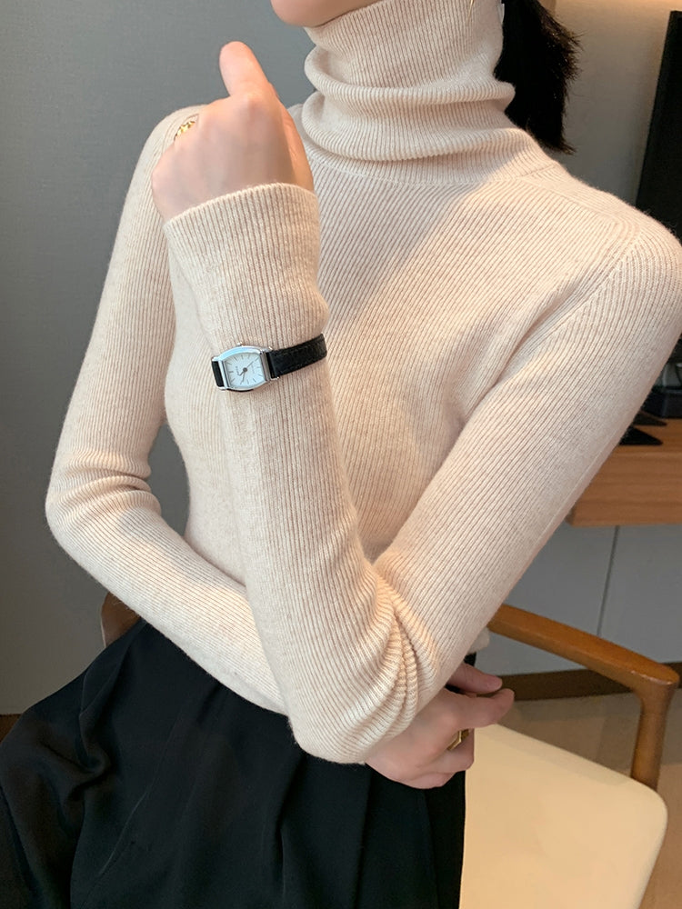 Jade Woman Slim Soft Basic Sweater