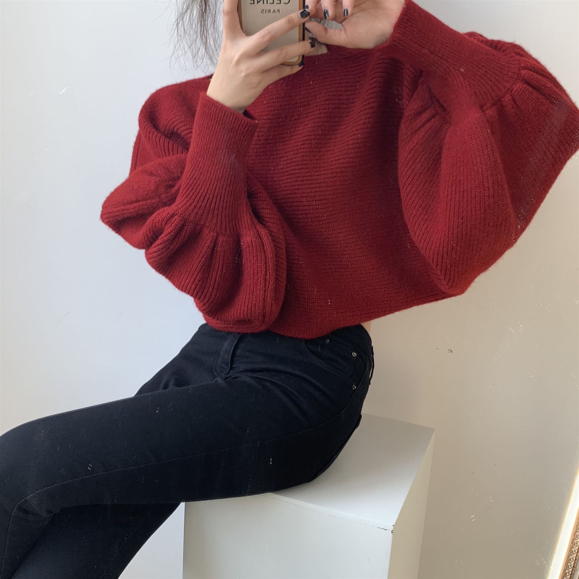 Alice Casual Knitted Solid Woman Sweater