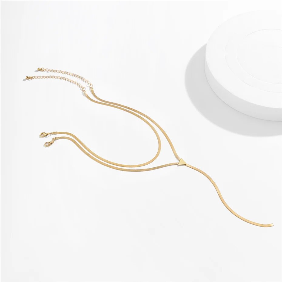 Melissa Vintage Pendant Long Snake Chain Necklace