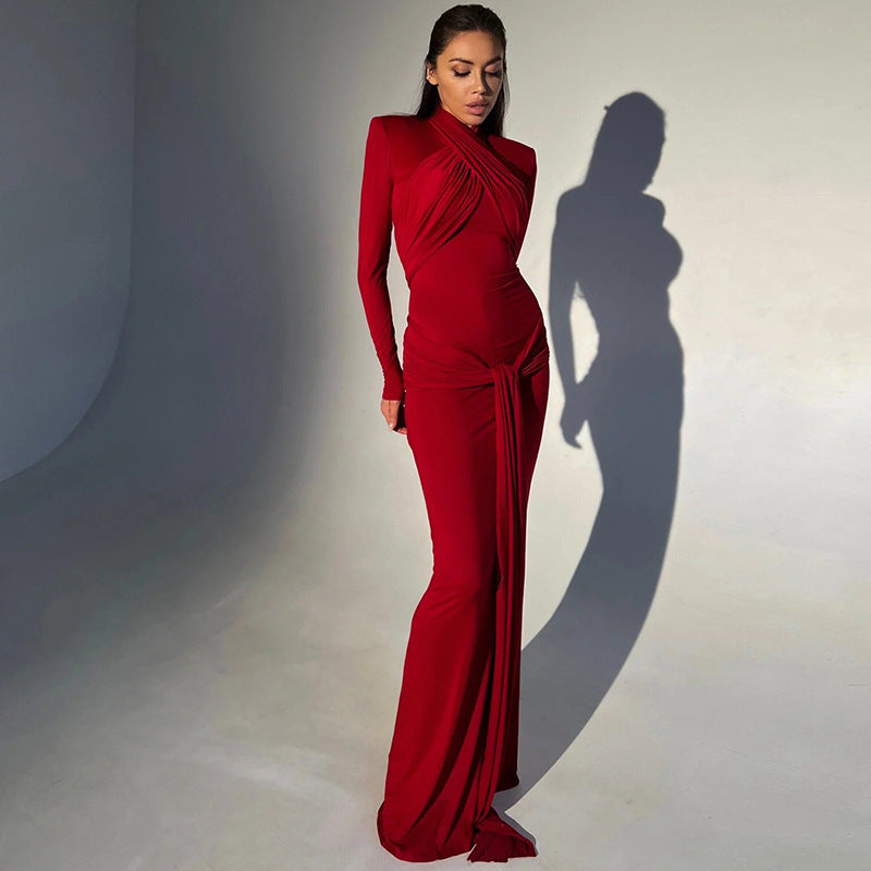 Vanessa Long Sleeve Bandage Maxi Dress