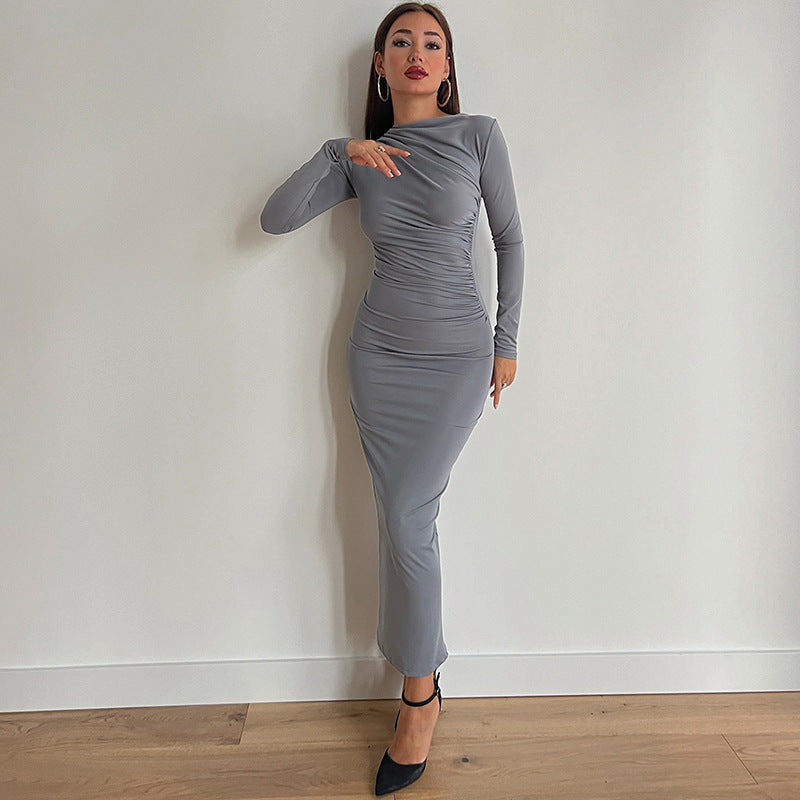 Donna Long Sleeve Sexy Maxi Dress