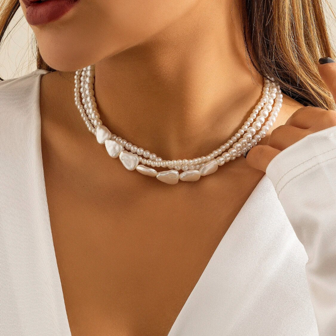 Esther Multilayer Pearl Necklace