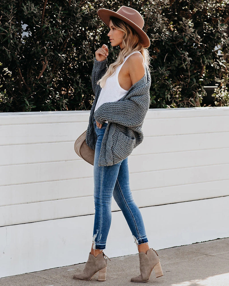 Sheila Oversize Sleeve Boho Knitted Women Sweater