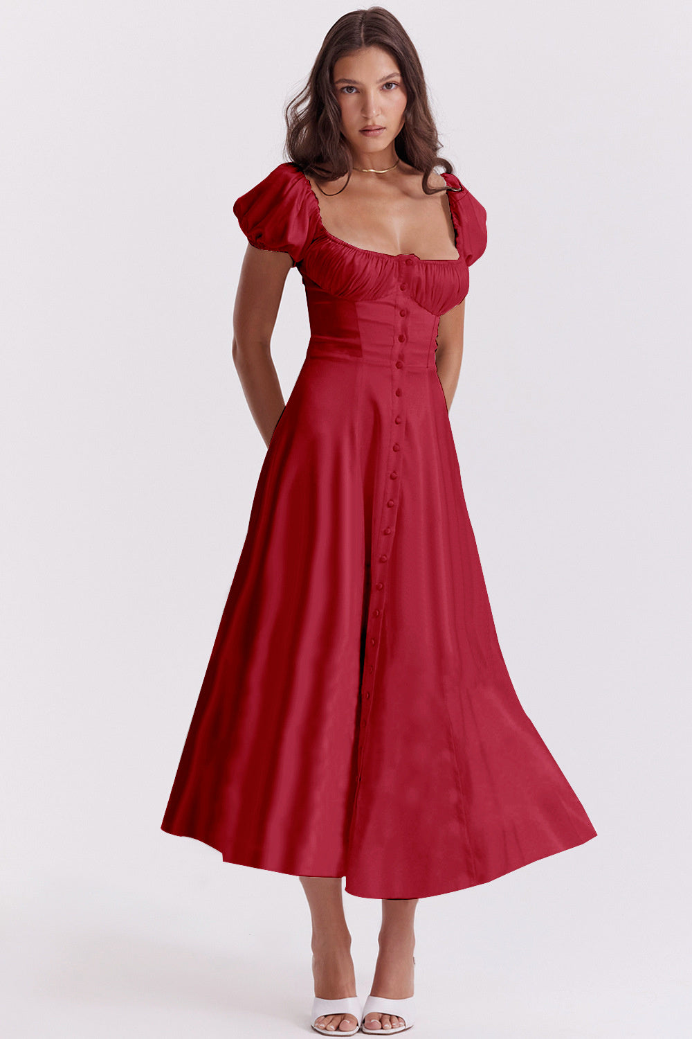 Alice Puff Sleeve Midi Dress